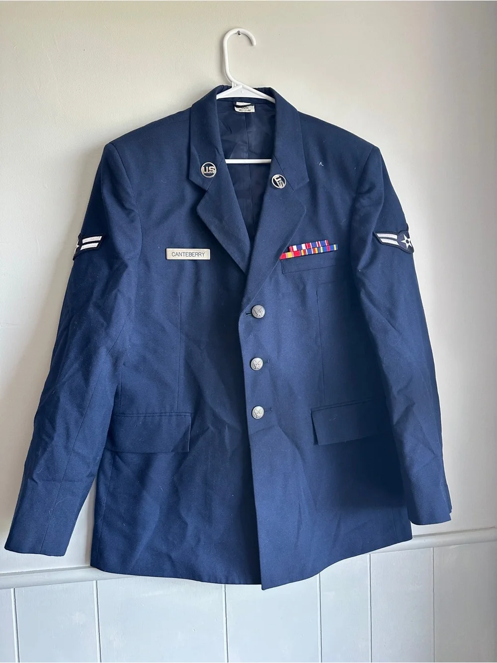 US Air Force-Style Navy Blue Men's Dress Jacket